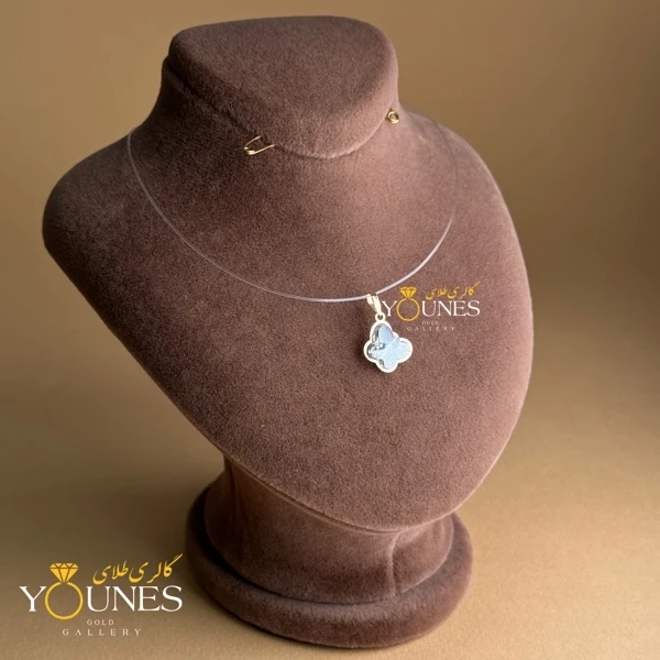 آویز طلا سواروسکی پروانه ای خاکستری